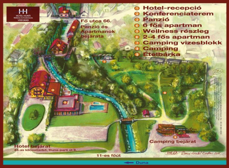 Honti Panzio Hotel Visegrad Bagian luar foto